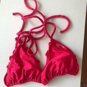 Luli Fama wavy triangle Bikini Top